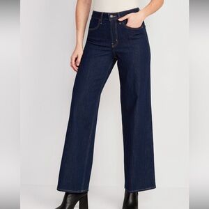Old Navy High Rise Wow Wide Leg Dark Wash Jean